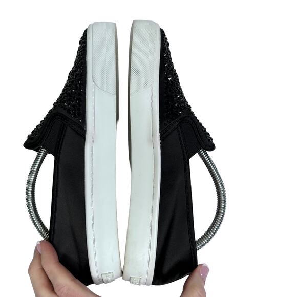 INC International Concepts Sammee2 Black Rhinestone Shiny Bling Slip On Sneakers - Picture 6 of 9